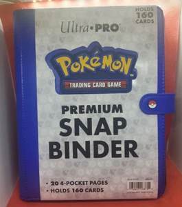 Ultra PRO Pokemon TCG Premium Snap Binder. Holds 160 card Blue New B3G1 Free! - Picture 1 of 3