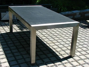 Gartentisch Outdoor-Tisch Terrassentsich Granit Naturstein antik gebürstet 200cm - Bild 1 von 7