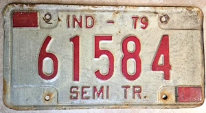 1979 Indiana 61584 Semi Trailer license plate saw much of the United States - Bild 1 von 3