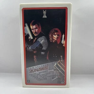 Runaway VHS 1985 Tom Selleck Gene Simmons Micheal Crichton Tri Star Clamshell - Foto 1 di 6