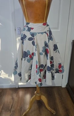 Vintage FARHI cotton Very Flare Skirt Size 12 - Image 1 of 4