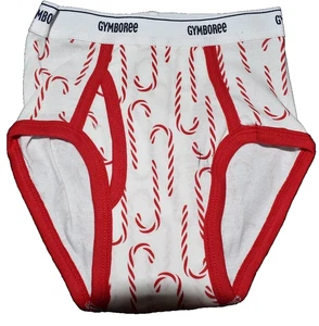 F7 !WOW! 2017 NWOT Gymboree Boys Size XS 4 CANDY CANES Cotton Briefs Underwear - Picture 1 of 1
