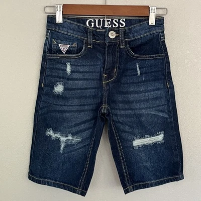 Pantalones Cortos Vaqueros Guess Niñas Denim Bermudas Lavado Medio Informales Talla 10 Foto 1 de 4