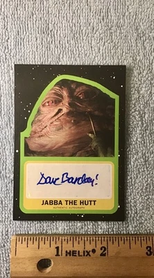 Star Wars Dave Barclay As Jabba The Hutt Autograph Trading Card Puppeteer - Image 1 of 4