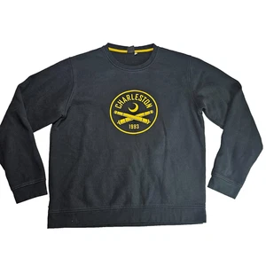 Charleston Battery Crewneck Sweatshirt XL Black Yellow Logo 1993 Soccer Pullover - Picture 1 of 13