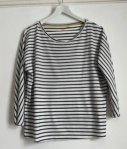 BODEN Black & White Striped Top SIZE 12 - Picture 1 of 2