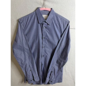 Camisa de vestir Anto Beverly Hills para hombre pequeña a rayas manga larga abotonada - Imagen 1 de 9