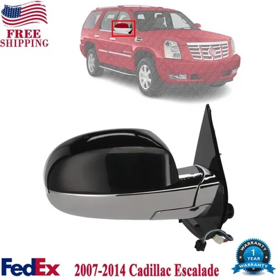 Espejo retrovisor térmico delantero eléctrico con lámpara de charco lado derecho para Cadillac Escalade 2007-2014 Foto 1 de 4