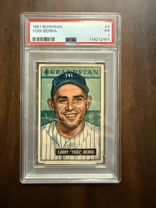 1951 Bowman #2 Yogi Berra New York Yankees HOF PSA 1 - Bild 1 von 2