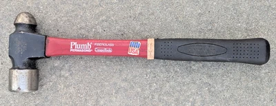 复古 Plumb Permabond FAM32 球形锤玻璃纤维手柄 32 盎司。 — 第 1/4 张图片