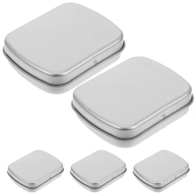  5 Pcs Piccola Scatola Di Latta Con Coperchio Piccole Scatole Metallo - Immagine 1 di 4