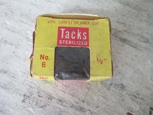 Vintage Tower MFG Carpet / Upholstery No. 6, 1/2" Blue Sterilized Tacks - Picture 1 of 3