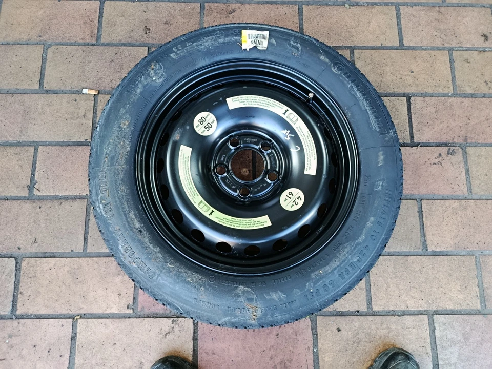 Mercedes W209 W203 Notrad Felge Stahlfelge 125/90 R16 3,5x16 ET17 2094000402 - Bild 1 von 4