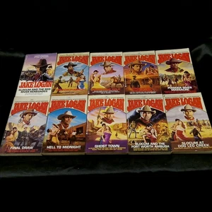 Lot 10 Vintage Jake Logan Slocum Adult Western Novels 1980s Paperback #111-199 - Imagen 1 de 11