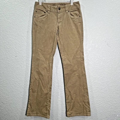 Pantalones de pana Tommy Hilfiger para mujer 2 tostados tiro bajo corte bootcut Y2K Western Preppy Foto 1 de 4