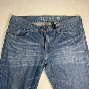 Vintage Y2K Guess Jeans 32x30 Medium Wash Rebel Straight Fit - Picture 1 of 10