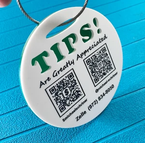 Venmo, Cash App und Zelle mobile Tipp-Tags Uber, Barkeeper, Buben, Food Trucks - Bild 1 von 6
