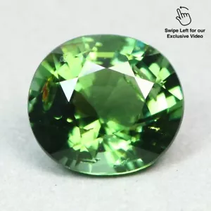 1,40 CT ultra raro non riscaldato! Tormalina verde naturale taglio ovale - Foto 1 di 8