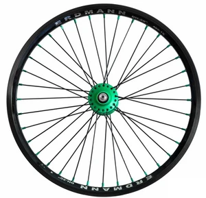 20 Zoll Laufrad SON 28 grün Nabendynamo Felge Erdmann DH-20 schwarz, Speichen DT - Picture 1 of 2