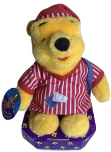 VTG Winnie the Pooh Plush Stuffed Sleepover Backpack Pajama Fun Mattel Disney - Picture 1 of 12