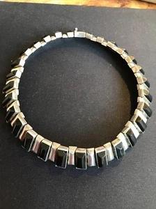 Collar ANTONIO PINEDA PLATA Y ÓNIX Collar 1950 MÉXICO #ListingsInLights - Imagen 1 de 16