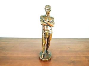 Escultura de bronce armadura vintage años 20 30 15" The Young Athlete Pers Hasselberg - Imagen 1 de 12
