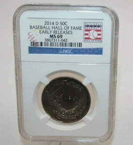 2014-D Baseball Hall of Fame  Commemorative Clad Half Dollar NGC [022WEJ] - Picture 1 of 5