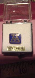 Five 5 Years of Service Award Lapel Pin ZOTOS gold filled with box - Picture 1 of 5