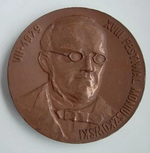 POLEN KOMPONIST Moniuszko KOMPONIST PIANIST MUSIK MEDAILLE VATER DER POLNISCHEN OPER - Bild 1 von 2