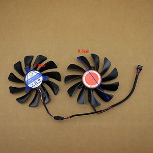 Für XFX RX580 584 588 95mm Ersatz Grafikkarte Dual-Fan Video Card Kühler Fan - Bild 1 von 6
