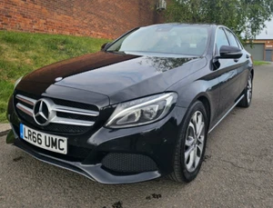 2016 Mercedes-Benz C220d Sport Manual Obsidian Black with Leather Ulez £20 TAX - Picture 1 of 23