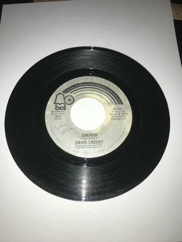 David Cassidy -  Cherish / All I Wanna Do Is Touch You - Bell 45 RPM 7" Single - Image 1 of 1