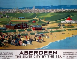 Aberdeen Scotland Silver City...(old rail ad.) steel fridge magnet - Picture 1 of 1