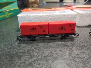 1 x TT SCALE 1:120 TWIN CONTAINER CTI RED WAGON BOXED BERLINER BAHNEN BTTB - Picture 1 of 10