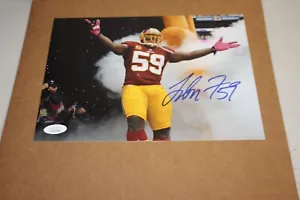 WASHINGTON COMMANDERS LONDON FLETCHER #59 SIGNED 8X10 PHOTO LB SMOKE POSE JSA - Picture 1 of 1