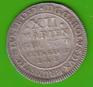 Brunswick-Wolfenbüttel 12 Marie Penny 1737 Almost XF Very Rare nswleipzig - Picture 1 of 2