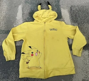 Pokémon Pikachu Zip Up Hoodie Cosplay Graphic Sweatshirt Youth XL Mad Engine - Picture 1 of 5
