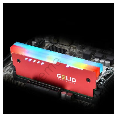 Gelid Solutions Lumen Red RGB LED RAM Memory Cooler Cooling Kit (GZ-RGB-02) - Image 1 of 4