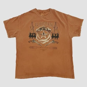 Arizona Tombstone T-Shirt Adult XL Orange Western Graphic Tee Cowboys & Guns - Picture 1 of 12