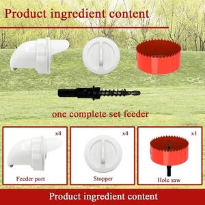 5 Pcs, Chicken Feeder No Waste, Fit for Buckets, Automatic Chicken Feeder - Picture 1 of 7