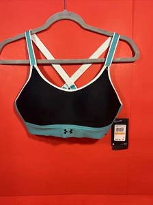 Under Armour Women’s Sports Bra 1376954. Medium Support. Size Small. Black /Teal - Picture 1 of 4