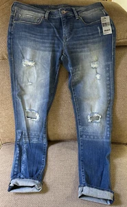 Mavi Emma Slim Boyfriend Jeans Low Rise Distressed Denim Women’s Size 27 - Picture 1 of 10