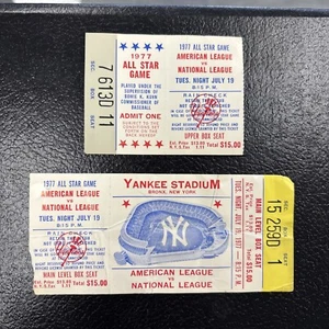 1977 MLB ALL-STAR GAME TICKET STUB *YANKEE STADIUM* BENCH YAZ CAREW BRETT FISK - Picture 1 of 5