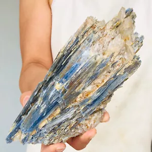 1310g Rare Natural Blue Kyanite with Quartz Crystal Specimen Rough AG332 - Picture 1 of 15