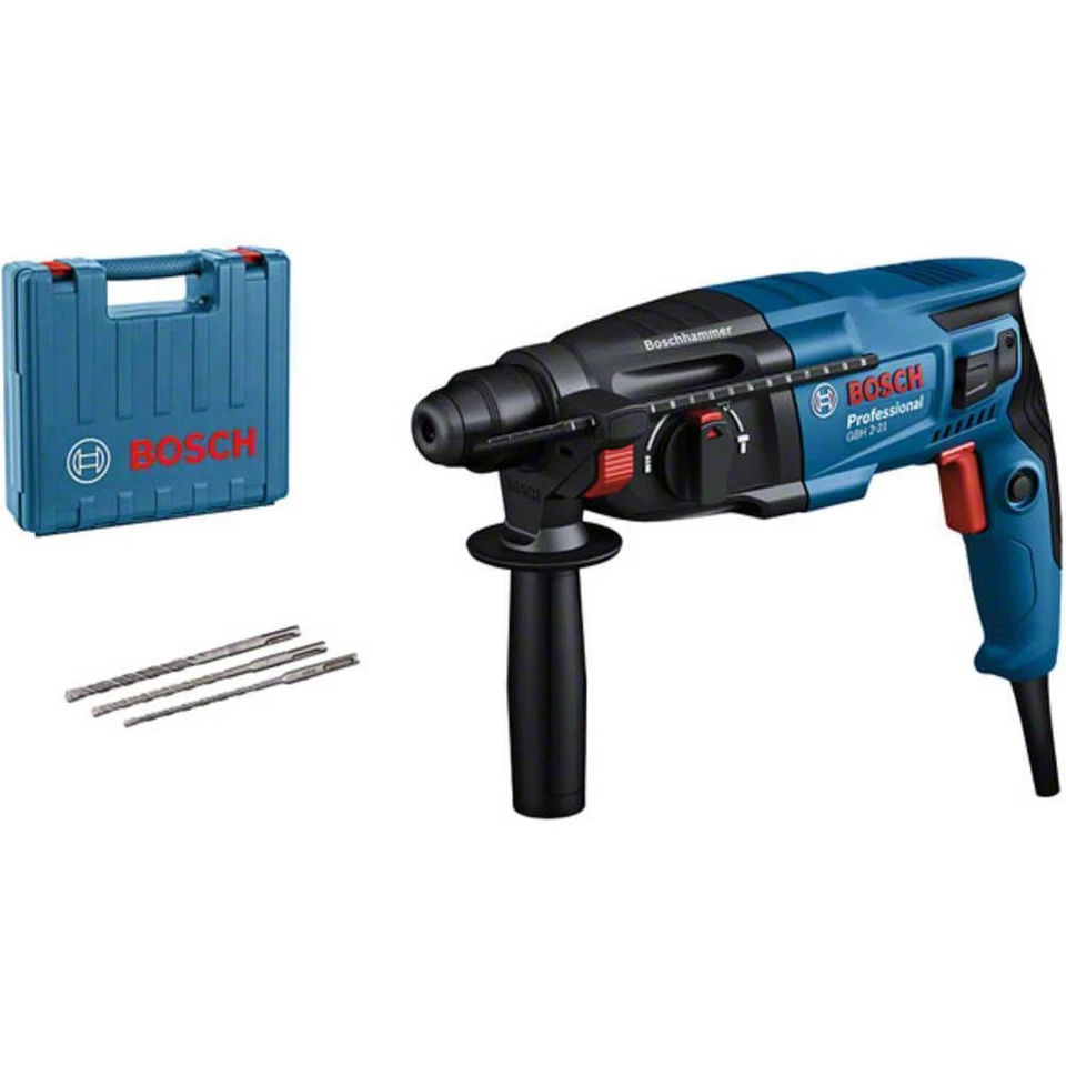 Bosch Professional GBH 2-21 Bohrhammer mit Koffer und Zubehör (06112A6002)
