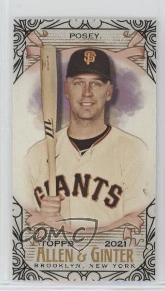 2021 Topps Allen & Ginter's Mini Black Border Buster Posey #13 - Image 1 of 2