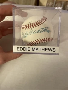 Eddie Mathews Autographed Baseball JSA CERTIFIED Ball - Picture 1 of 2