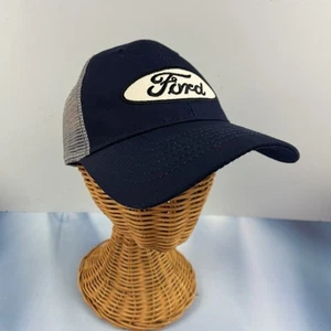 Gorra de camionero de malla con logotipo bordado con licencia oficial gris marino Ford para hombre - Imagen 1 de 13