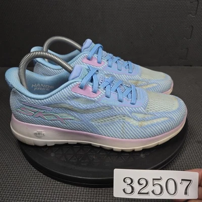 斯凯奇懒人鞋女式 7.5 码蓝色薰衣草步行舒适运动鞋 — 第 1/4 张图片