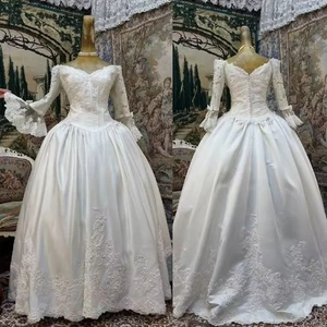 Viktorianisches Mittelalter Brautkleid Zauberin Spitze Georgian Marie Antoinette - Bild 1 von 12